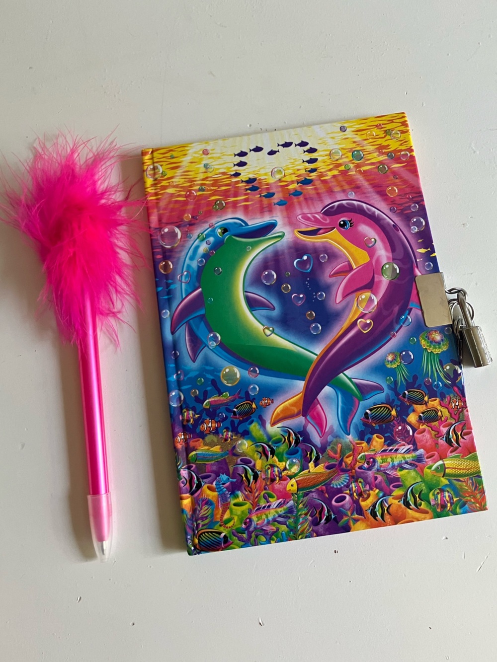 New Lisa Frank Locking Diary with Pen
